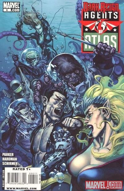 Image Featuring Venus (Siren), Agents of Atlas, Namora, Human Robot, Gorilla Man, Sub-Mariner