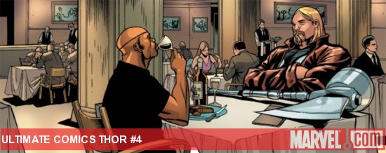 Ultimate Thor and Nick Fury's first meeting