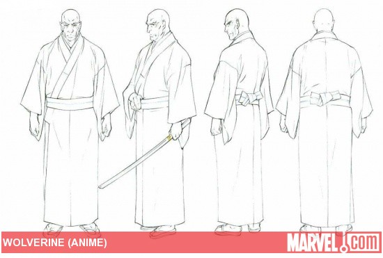 Shingen Concept Art from 'Wolverine' Anime
