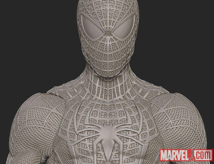 Details from The Amazing Spider-Man Figure (Digitally Sculpted by Gentle Giant Studios)