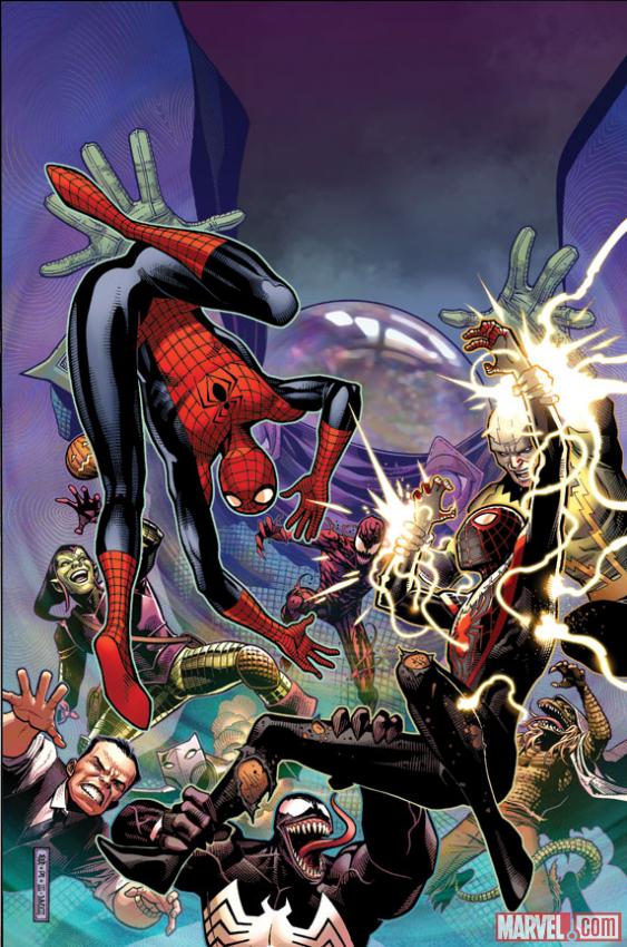 Spider-Men #3 cover by Jim Cheung