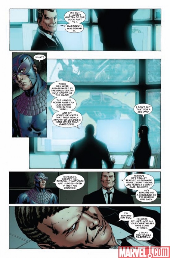Preview for DARK REIGN: THE LIST- DAREDEVIL #1 on sale September 16