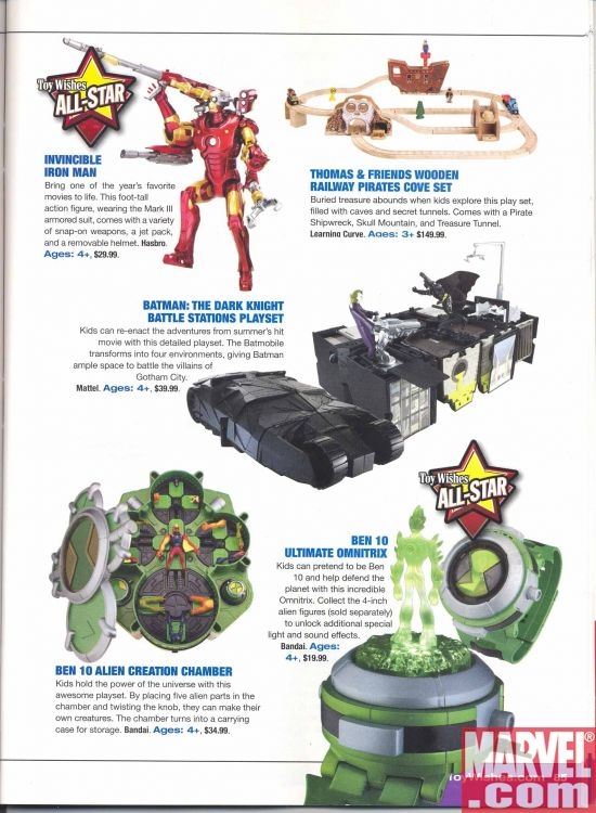 Page from Toy Insider naming Hasbro's "Invincible Iron Man Action Figure" an All-Star