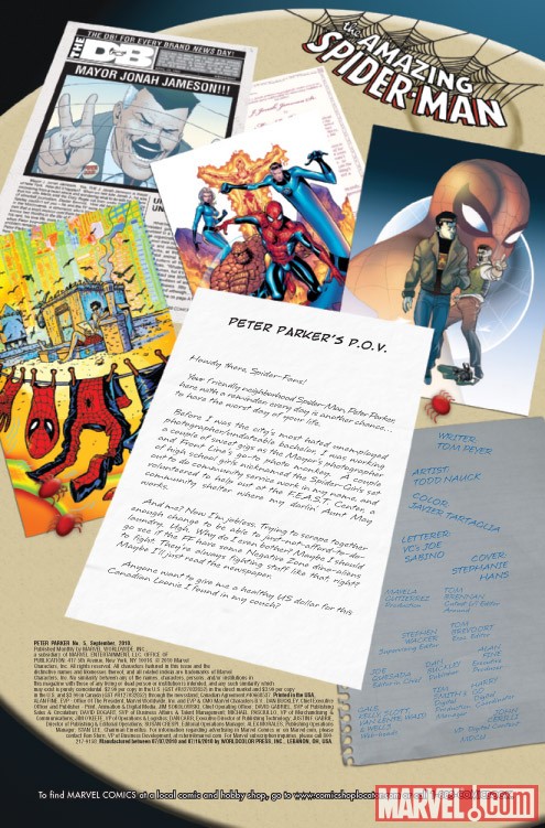 PETER PAKER #5 recap page
