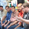 Tom Brevoort, Nick Lowe, Mark Paniccia, Axel Alonso, and C.B. Cebulski at Midtown Comics' Meet the Publishers