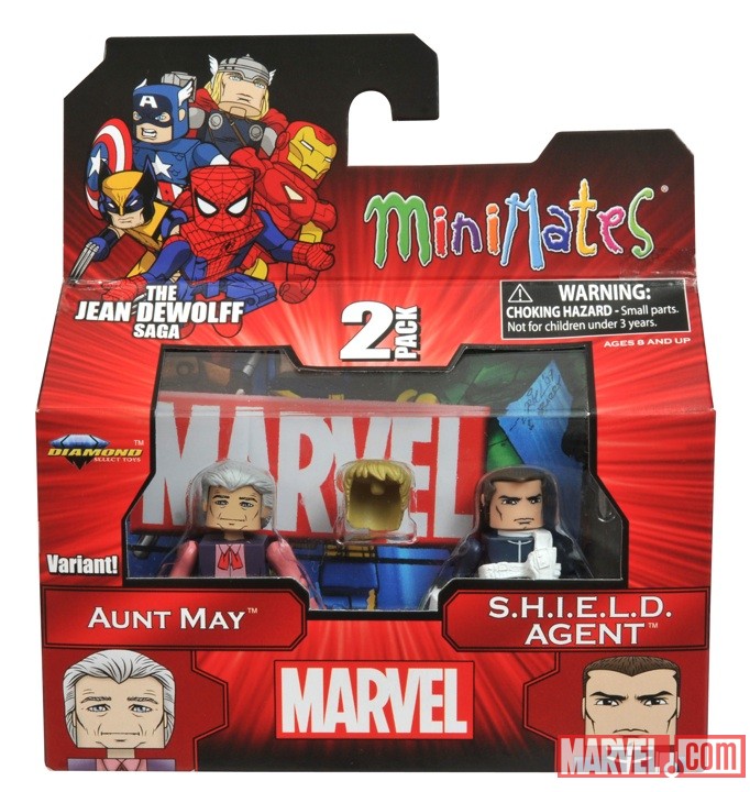 Aunt May and S.H.I.E.L.D. Agent Minimates from The Jean DeWolff Saga