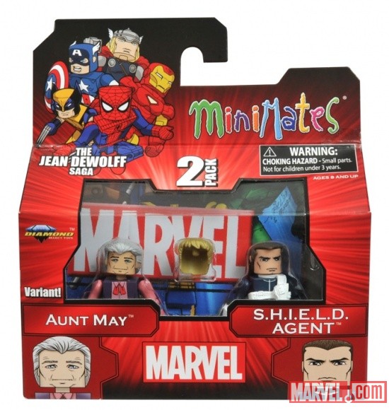 Aunt May and S.H.I.E.L.D. Agent Minimates from The Jean DeWolff Saga