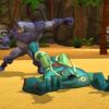 Rhino knocks out a bad guy.
