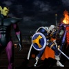 Marvel vs. Capcom 3 screenshot: Taskmaster, Dormammu and Super-Skrull