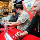Avengers Vs X-Men Creators at Signing Table at Release Party at Midtown Comics