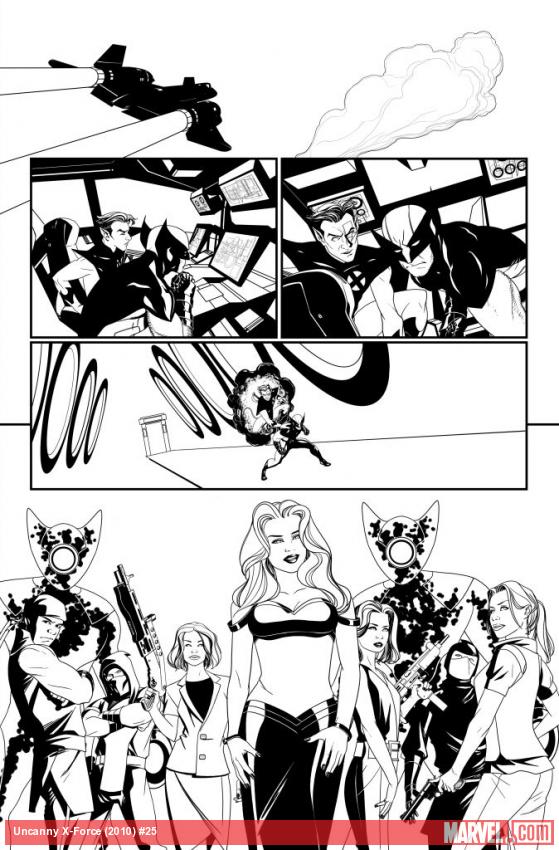 Uncanny X-Force #25 inked preview art by Mike McKone