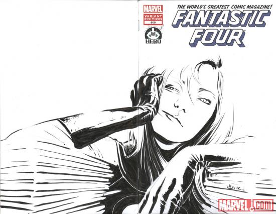 Fantastic Four #600 Hero Initiative variant cover by Marco Rudy