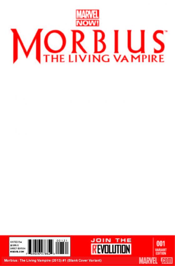 MORBIUS: THE LIVING VAMPIRE 1 BLANK COVER VARIANT (NOW, INTERIORS ONLY)
