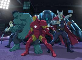 Hawkeye, Hulk, Iron Man, Falcon, Thor and Black Widow unite in Marvel's Avengers Assemble
