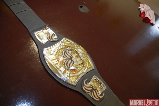 The world heavy weight moustache title belt