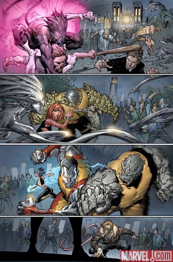 DARK AVENGERS/UNCANNY X-MEN: UTOPIA #1 preview art by Marc Silvestri