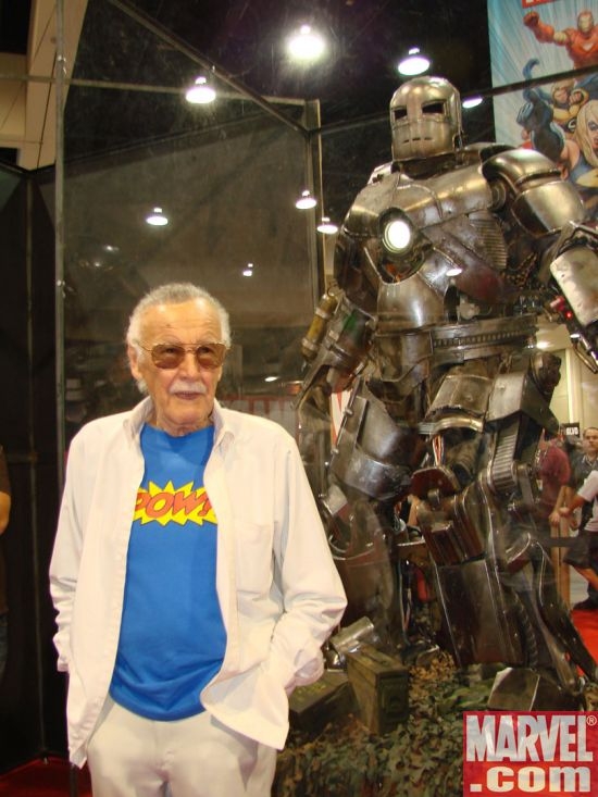 Stan Lee and the Iron Man armor