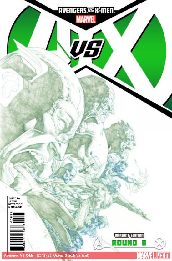 AVENGERS VS. X-MEN 8 OPENA SKETCH VARIANT (1 FOR 200, WITH DIGITAL CODE)
