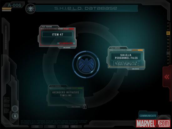 Screenshot from S.H.I.E.L.D. Files Database