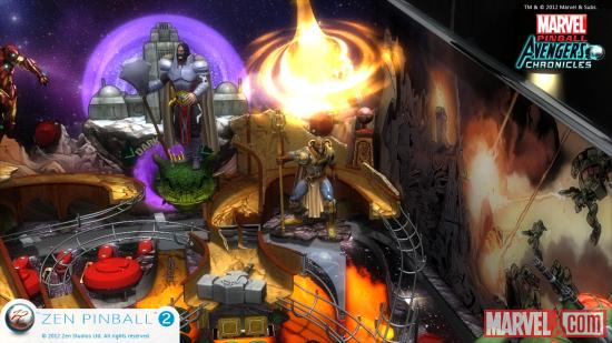Screenshot from Marvel Pinball: Fear Itself for the Wii U.
