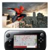 Spider-Man poses on a ledge with game pad image below