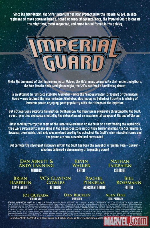 REALM OF KINGS: IMPERIAL GUARD #4 Recap Page
