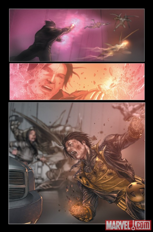 X-FORCE #27 interior art by Mike Choi and Sonia Oback