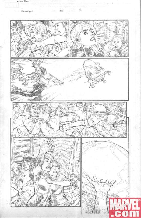 A page from upcoming RUNAWAYS