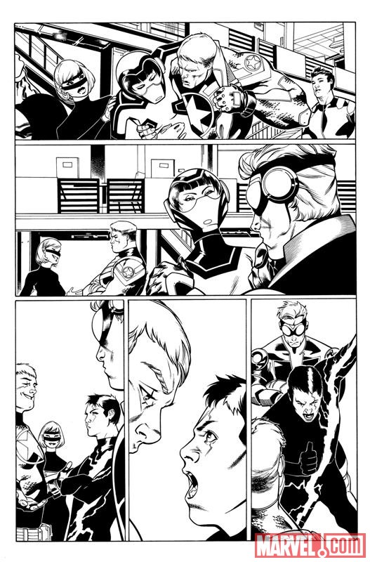 AVENGERS ACADEMY #5 black and white preview art by Jorge Molina 3