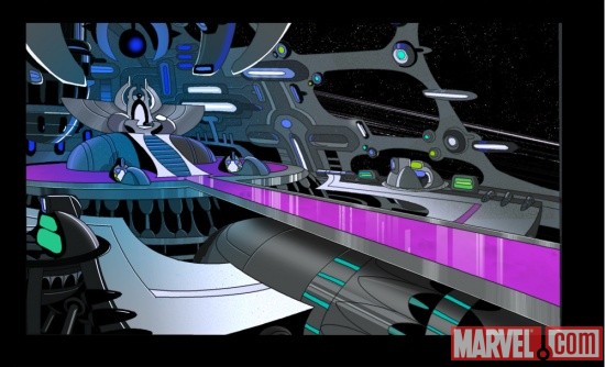 The Damocles' bridge from The Avengers: Earth's Mightiest Heroes!