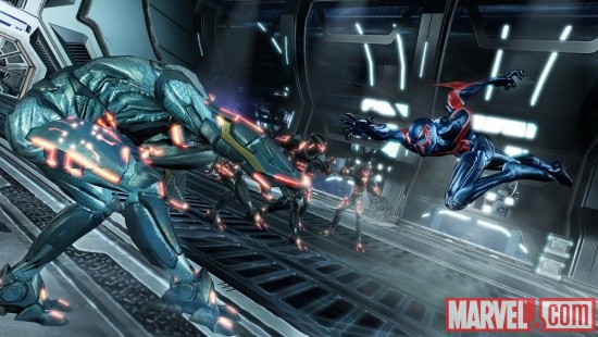 Screenshot of Spider-Man 2099 from Spider-Man: Edge of Time