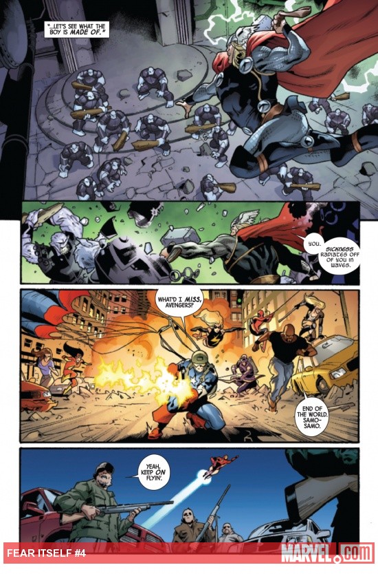 Fear Itself #4 page by Stuart Immonen