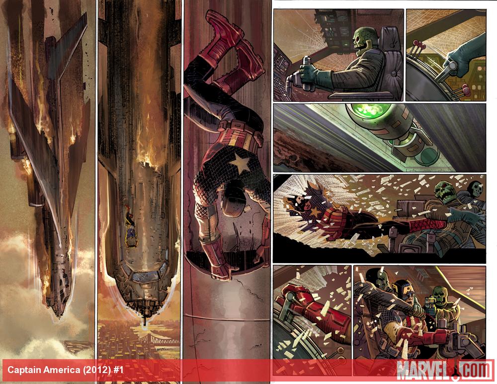 Captain America (2012) #1 preview art by John Romita Jr., Klaus Janson & Dean White