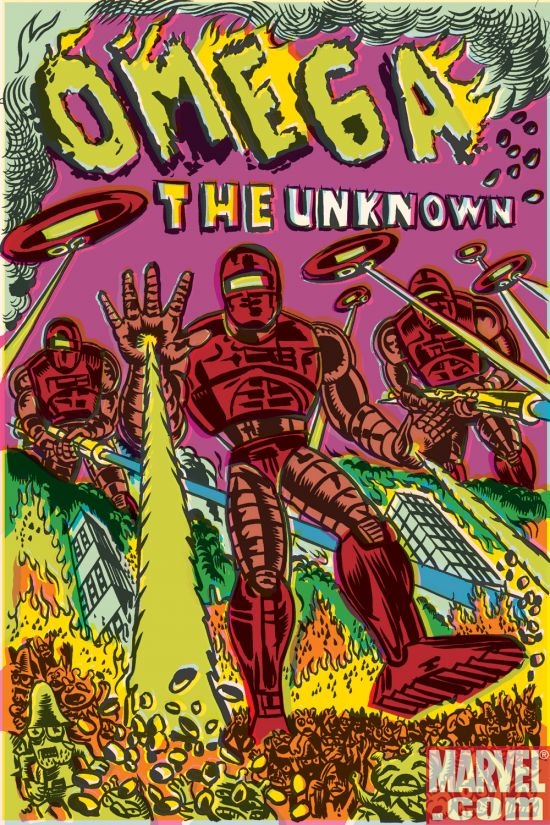 OMEGA: THE UNKNOWN #7 cover art by Gary Panter