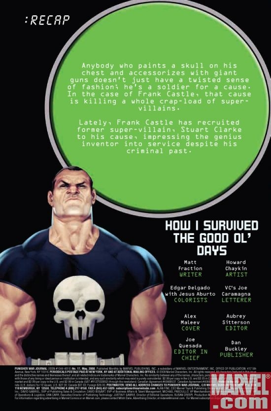 PUNISHER WAR JOURNAL #17, page 1