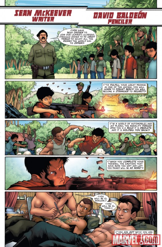 YOUNG ALLIES #1 preview art by David Baldeon