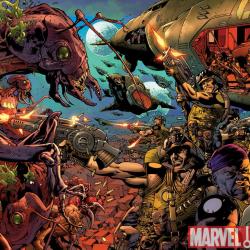 Formic Wars: Burning Earth #1 variant cover by Bryan Hitch