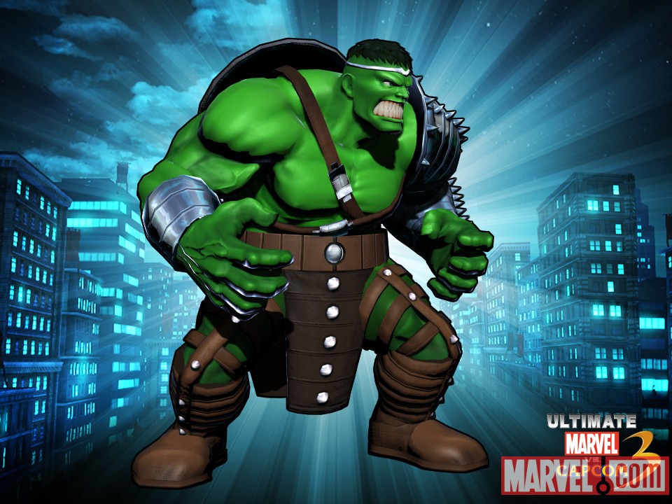 Alternate Hulk skin from the Ancient Warriors DLC pack for Ultimate Marvel vs. Capcom 3