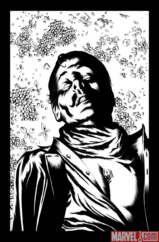 Black and white preview art by Richard Isanove