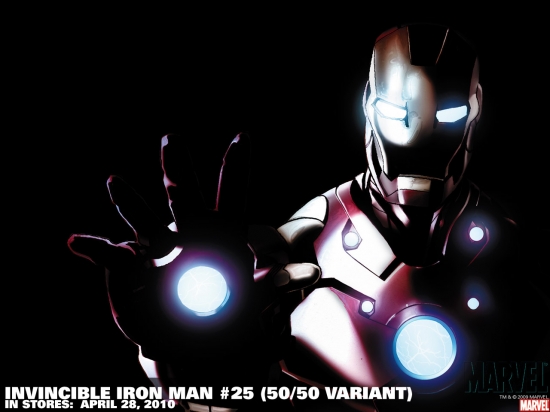 Invincible Iron Man #25 variant cover by Salvador Larroca