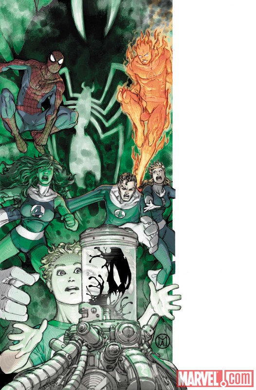 SPIDER-MAN/ FANTASTIC FOUR #2 cover by Mario Alberti
