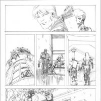 HAWKEYE & MOCKINGBIRD #4 pencil art by David Lopez 3