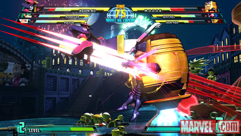 Marvel vs. Capcom 3 screenshot: Hsien-Ko vs. M.O.D.O.K.