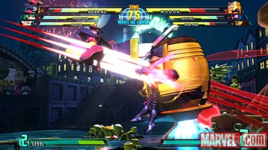 Marvel vs. Capcom 3 screenshot: Hsien-Ko vs. M.O.D.O.K.