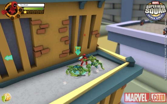 Screenshot of Deadpool from Super Hero Squad Online