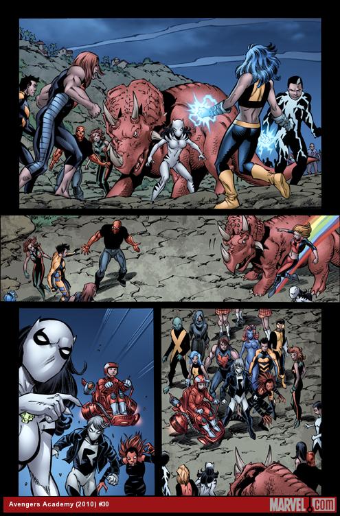 Avengers Academy #30 preview art by Tom Grummett