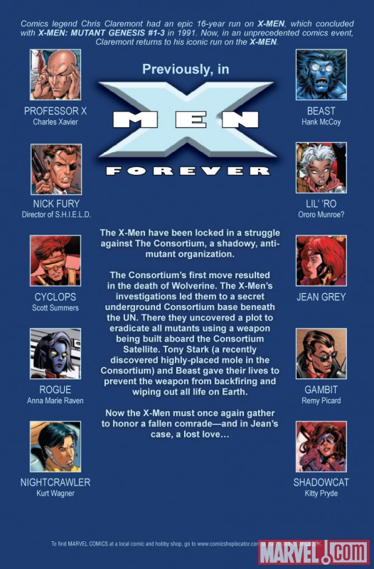 X-MEN FOREVER #24 Recap Page