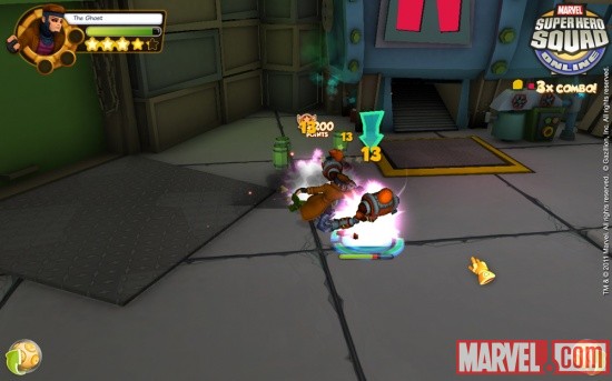 A screenshot from Super Hero Squad Online