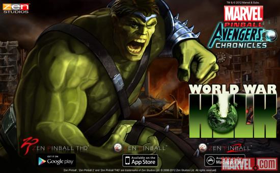 Marvel Pinball: World War Hulk now available on mobile devices