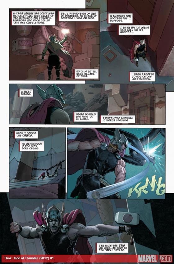 Thor: God of Thunder #1 preview art by Esad Ribic